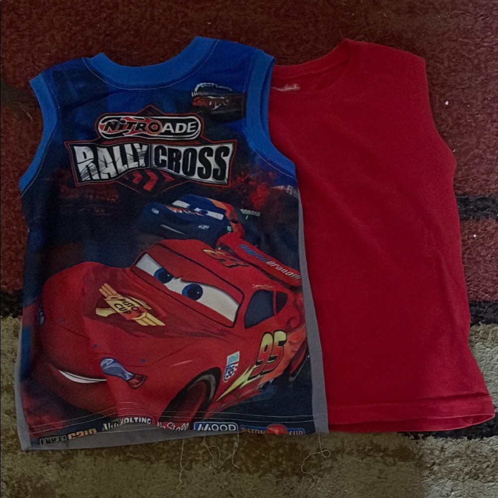 Disney Cars Rally Cross Blue and Red Tank Top Set